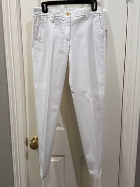 TALBOTS white cotton chino pants—Size 2